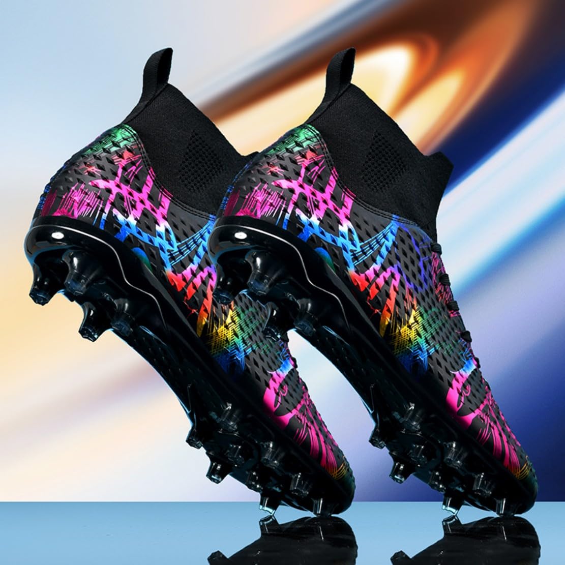 Botas de fútbol Profesionales de caña Alta para Hombre Botines de fútbol para niños para Deportes al Aire Libre con Tacos para césped Artificial