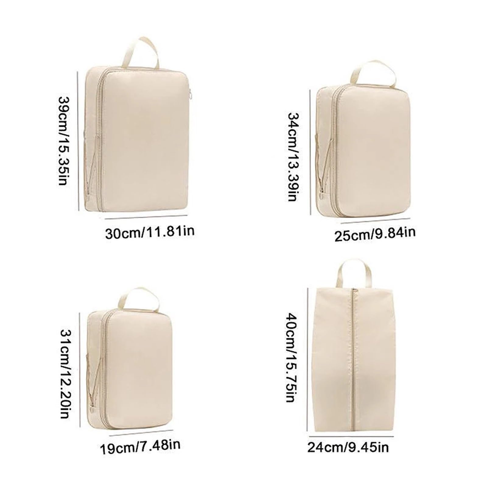 Organizador Maleta Bolsa de almacenamiento viaje 4 piezas, bolsa compresión, organizador equipaje, cubos embalaje Viaje(Pink)
