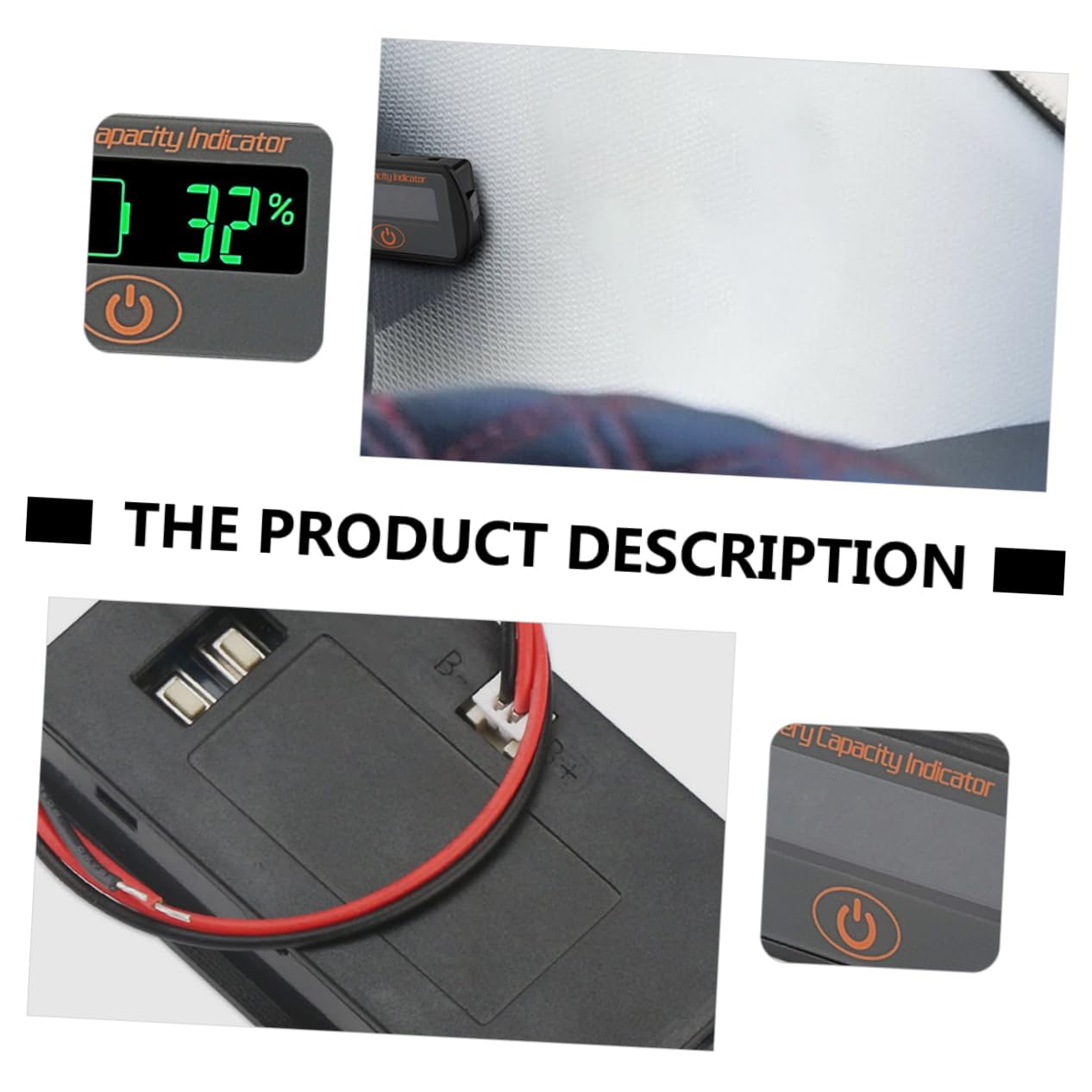 HOMSFOU 2pezzi Tester Digitale Di Capacità Batteria Con Display Lcd Percentuale Di Carica Per Batterie e Litio Compatibile Con Auto Camper Barche e Veicoli Elettrici