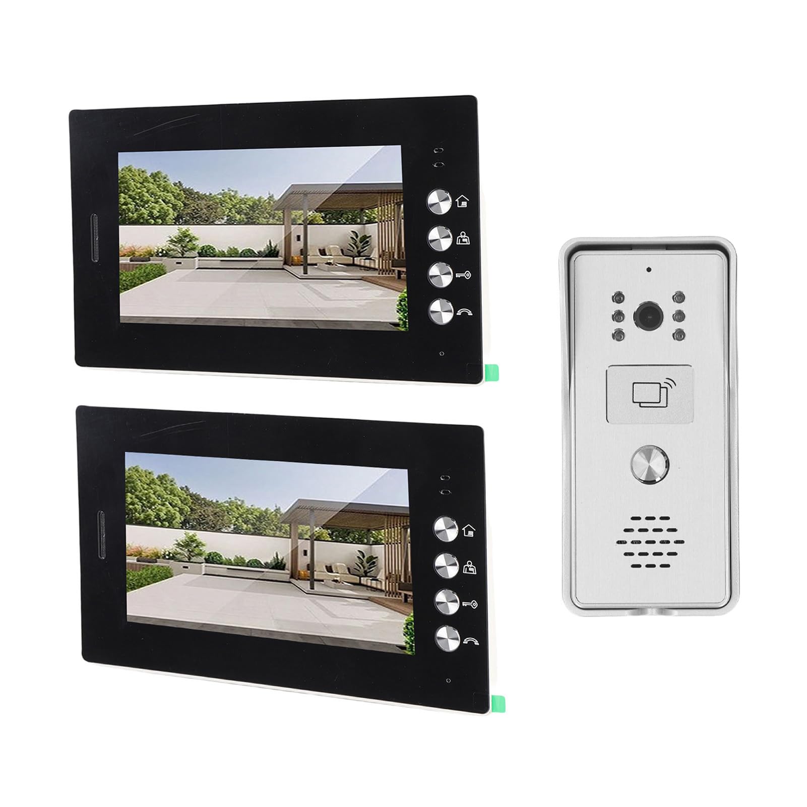 banapoy Videocitofonico 7 Pollici con Monitor Wireless Bidirezionale (Spina europea)
