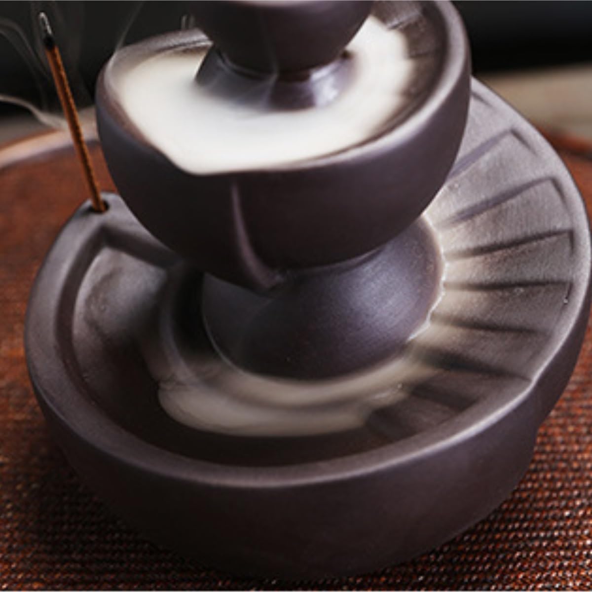 Bruciatore per Incenso Porta Incenso for Decorazione Domestica con Bruciatore di Creativo Riflusso Sabbia Viola Famiglia Ufficio
