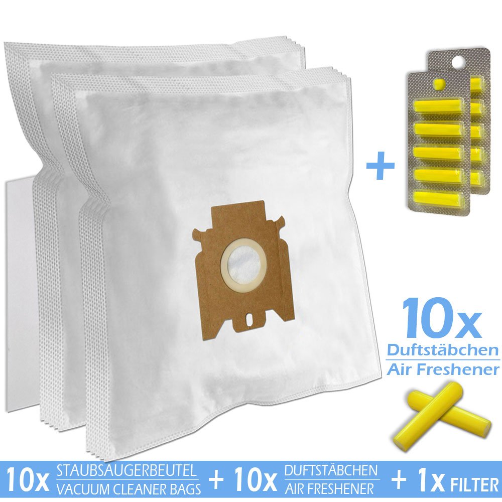 Set 20 Bolsas De Aspiradora + 2 Filtros Para Hoover Amigo 1500, Telios TB5899, T 1947, TS 1983, SC 100 MicroPower, TS 1723, T 7800, TS 2164