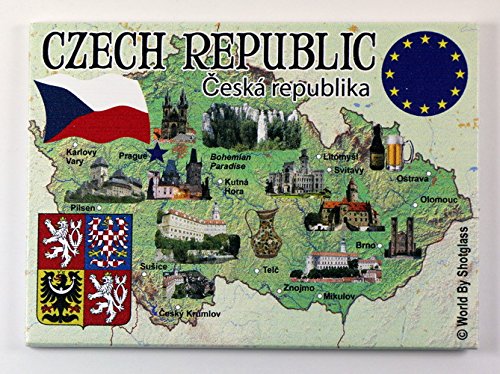 Tschechische Republik EU Serie Souvenir Kühlschrankmagnet 6,3 x 8,9 cm Cover
