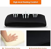 Vista 4 de BestOffice Silla de Oficina Ergonómica Silla Giratoria de Escritorio de Respaldo Medio Respaldo y Soporte Lumbar Transpirable Altura Negro