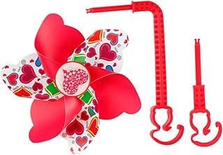 BIUDECO 1 Set Bicycle Windmill Jewelry Accessories Kids Playsets Girl Toys Handlebar Windmill Pin Wheel Windmill Party Pinwheels Pinwheel for Kids Kids Scooter Pinwheel Kids Bike Pinwheel