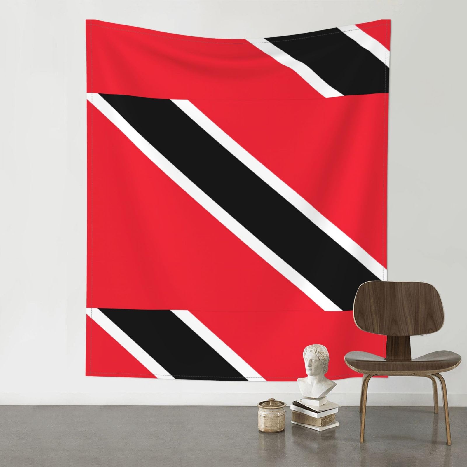 WHJSHOP Flag of Trinidad and Tobago Prints Original Wall Tapestry 60x51in – Boho Throw Blanket for Dorm Decor, Beach Picnic, & Bedroom Layering