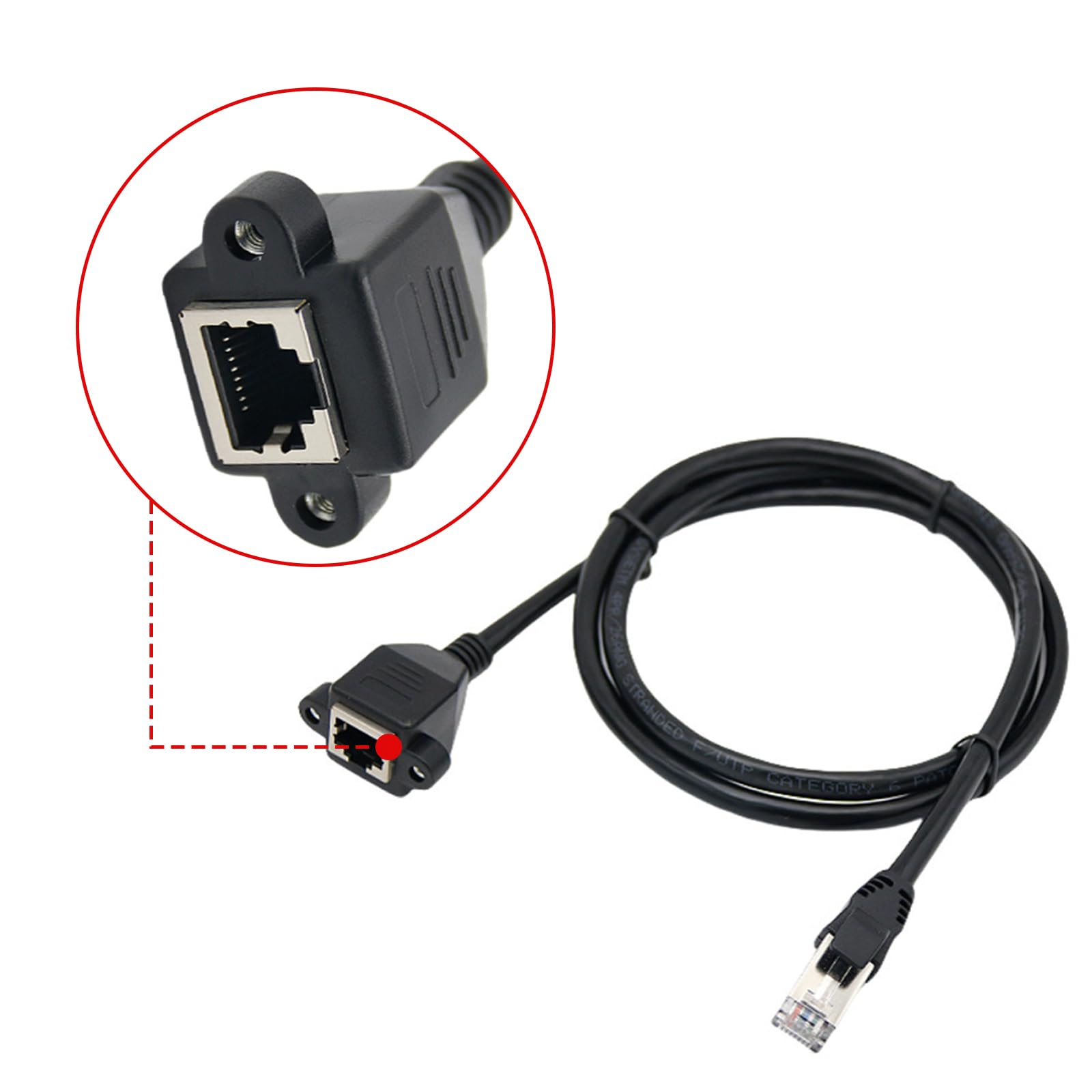 Cavo di prolunga Ethernet RJ45 Cat6 maschio a femmina schermato vite montaggio a pannello Gigabit Internet Networking cavo Gaming Ethernet
