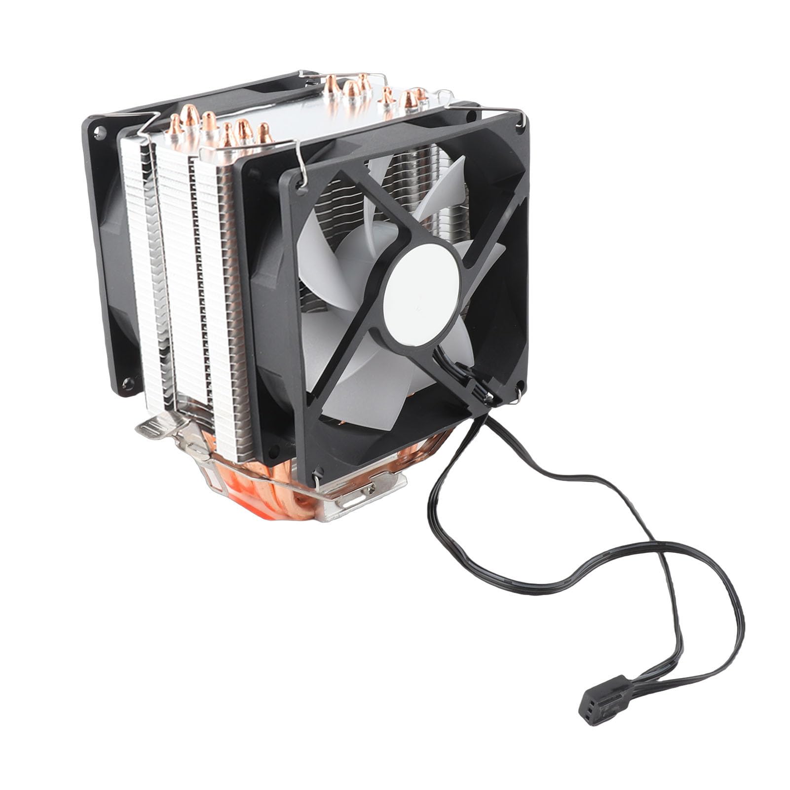 Sxhlseller Refroidisseur de Processeur RVB avec Deux Ventilateurs et 6 Caloducs | à Contact Direct pour LGA 775/1155/1156/1366/2011 et AM2/AM2+/AM3 (Deux ventilateurs)