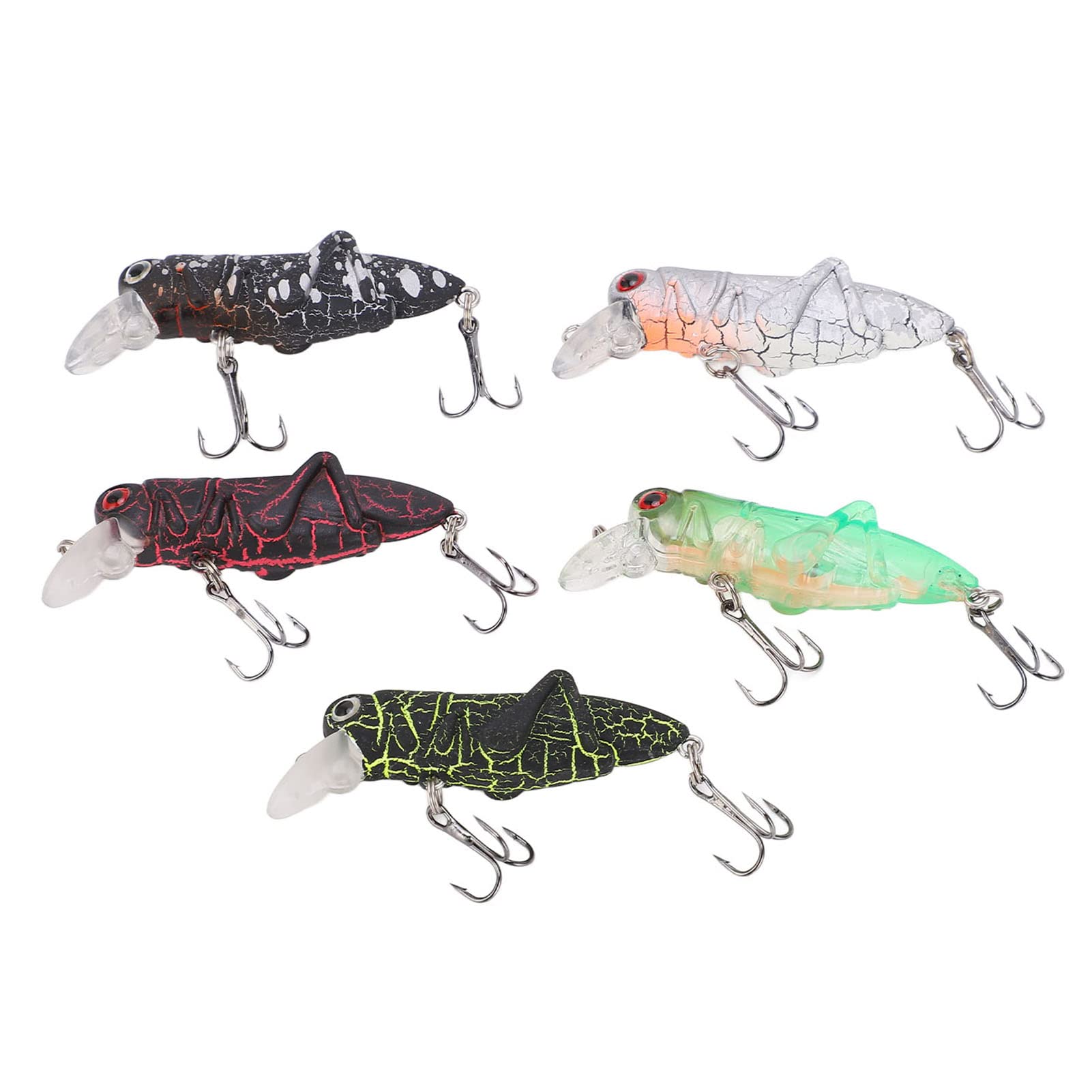 Insect Grasshopper Lure, Thickened Streamlined Grasshopper Minnow Hard Baits Artificial Multilayer Paint for Outdoor Fishing for Riverside Fishing