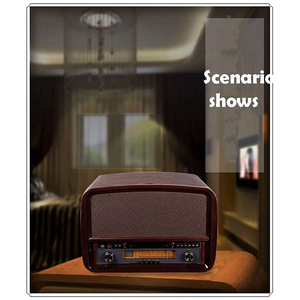 Giradischi a 3 velocità con Riproduzione di Vinile, Bluetooth Wireless, CD, Radio, U Disk, Ingresso Audio, Uscita Giradischi con 4 Altoparlanti per la decorazio(Stile Classico)