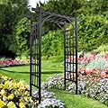 VINGLI Garden Arbor, PVC Wedding Arch for Ceremony Party, Garden Trellis for Climbing Plants Outdoor, Arch Backdrop Stand for Garden, Backyard, Wedding, Lawn (Black)