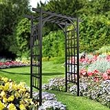 VINGLI Garden Arbor, PVC Wedding Arch for Ceremony Party, Garden Trellis for Climbing Plants Outdoor, Arch...