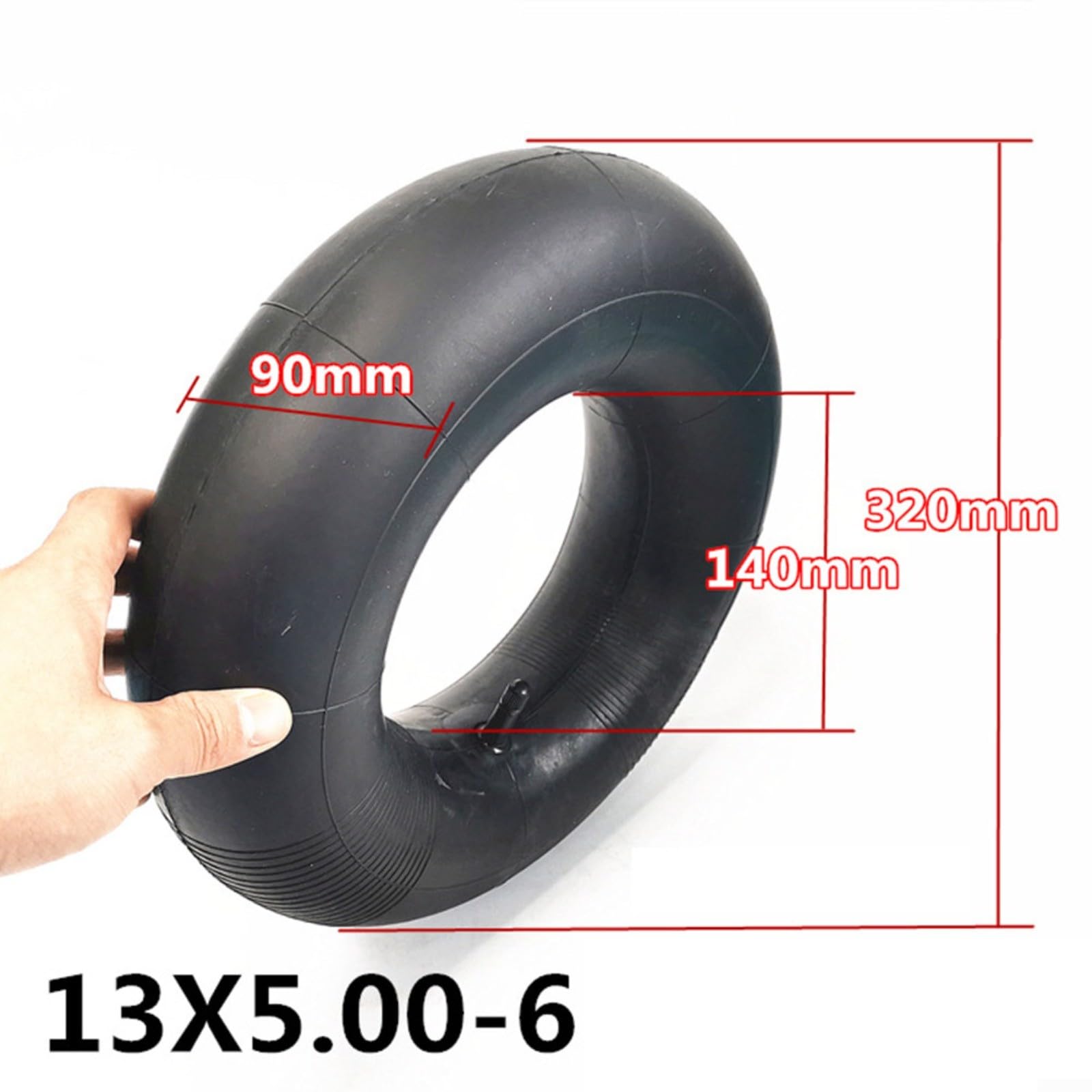 Set di pneumatici e camere d'aria 13 x 500-6 con valvola diritta o curva per scooter elettrici o a benzina pesanti, per moto midi, quad, quad, quad, fuoristrada, gomma nera per esterni (pneumatico +