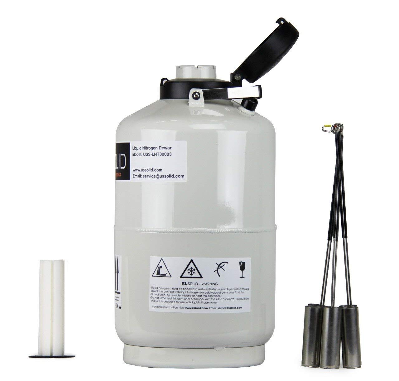 U.S.SOLID 10 L Contenitore azoto Liquido Cryogenic LN2 Tank Dewar