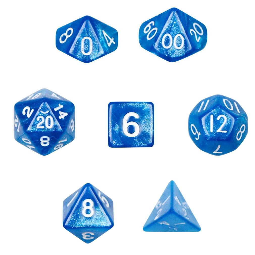 Wiz Dice Goblin Zähne Würfelset – 7 Polyedrische Elfenbein-Knochenwürfel Mit Displaybox