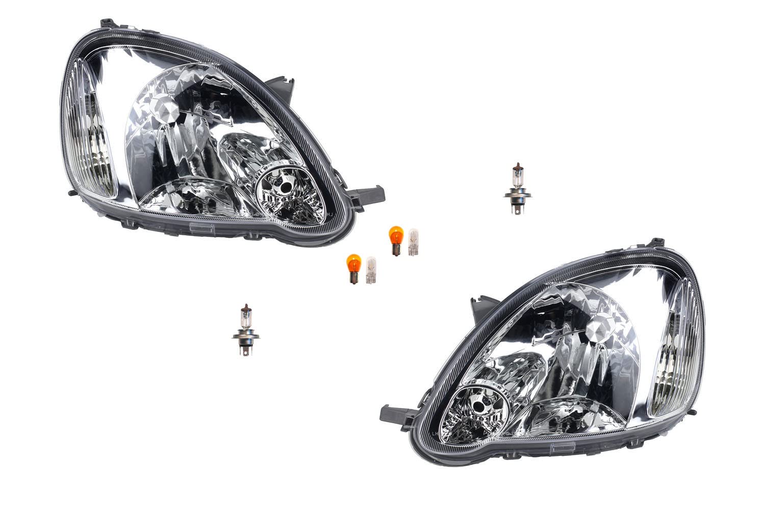 Johns Fari alogeni adatti per Toyota Yaris P10 03-06 Set di lampadine Li. Re.