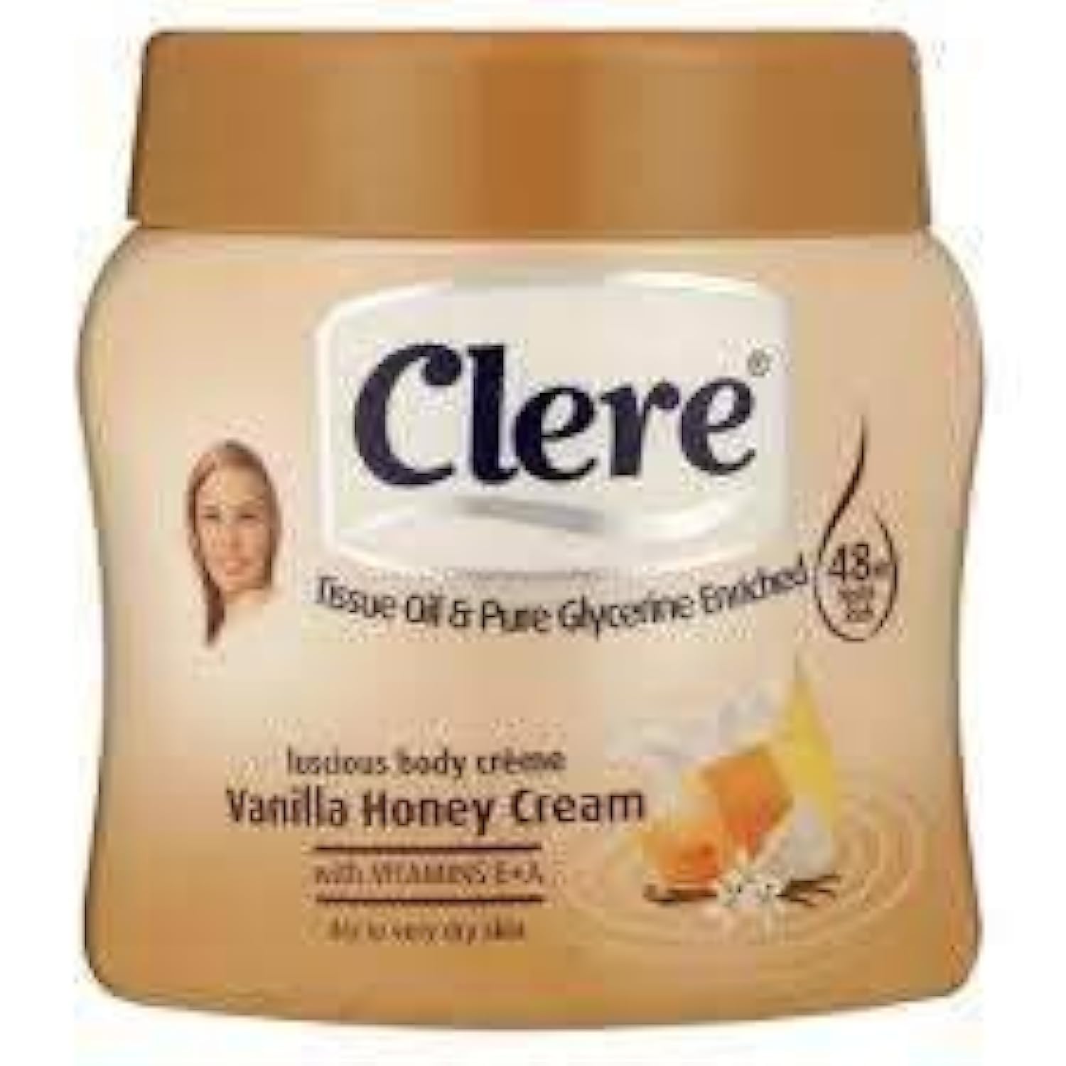 Luxurious Vanilla Honey Body Cream,500ml