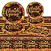 Friendsgiving Plates and Napkins Party Supplies, Friendsgiving Decorations Tableware Include Friendsgiving Tablecloth, Friendsgiving Plates and Napkins, Serve 20