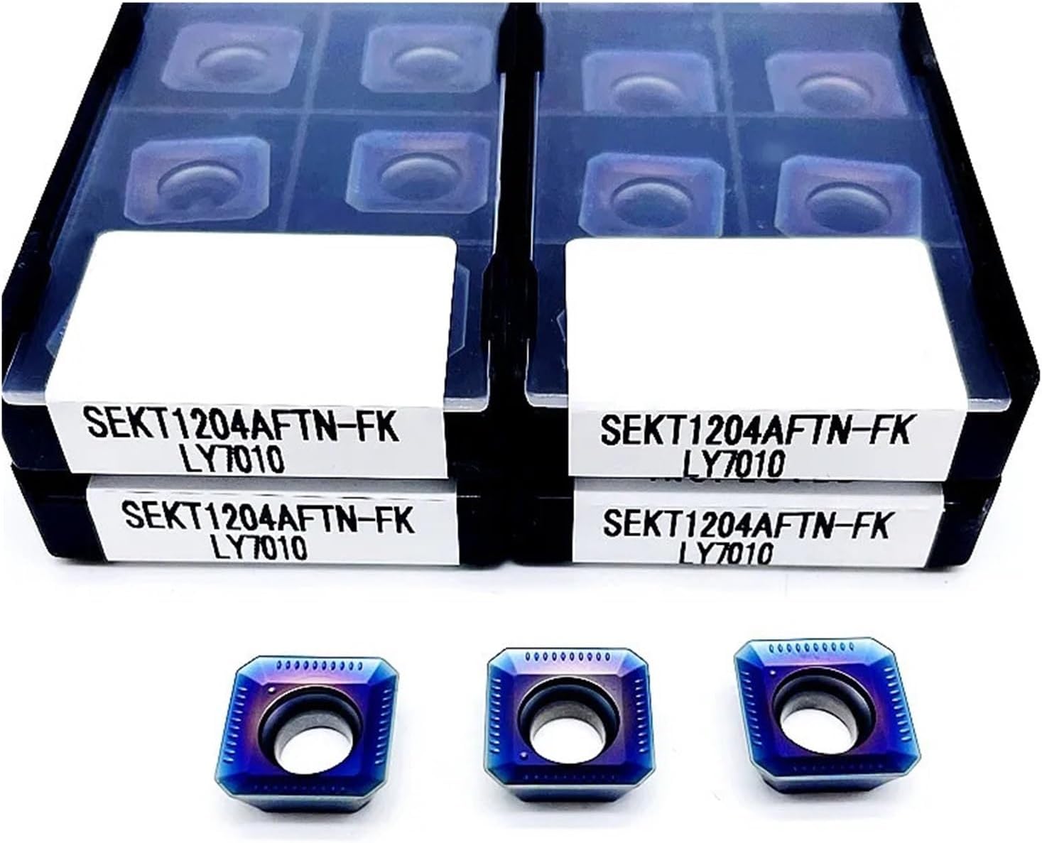 10個 ナノブルー SEKT1204AFTN LY7010 フライス加工インサート 超硬旋削工具インサート ブレードカッター CNC