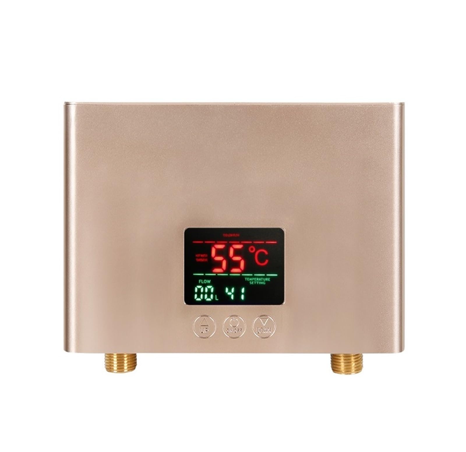 5500W Electric Water Heaters Instant Electric Water Heater Product,Water Temperature Controlled Easily Remote Compact and Durable(Golde)