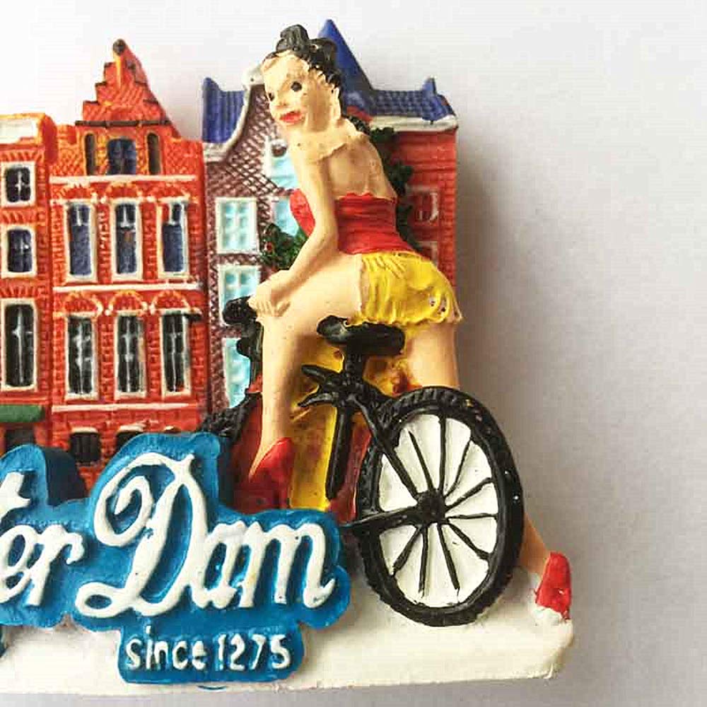 Magnete Frigorifero 3D Amsterdam – Souvenir Olanda In Poliresina, 7,8x6,8 Cm, Decorazione Casa E Cucina, Calamita Da Viaggio
