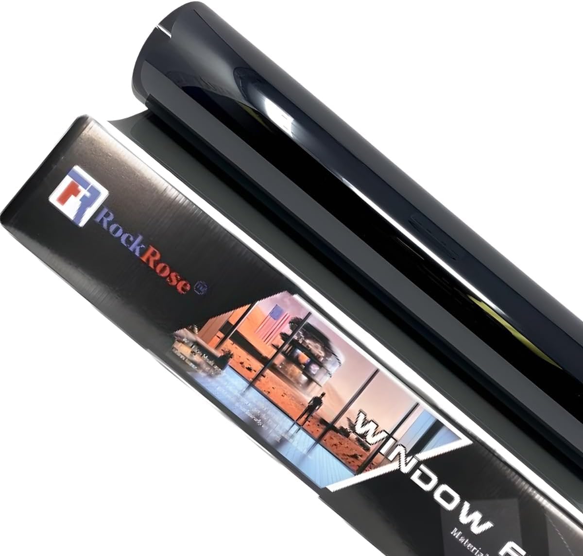 rockrose 20% premium carbon car window tint film 20 in x 10ft 2ply charcoal privacy film uv, heat blocking tint for car or home adhesive film easy shrink, plotter friendly pro grade