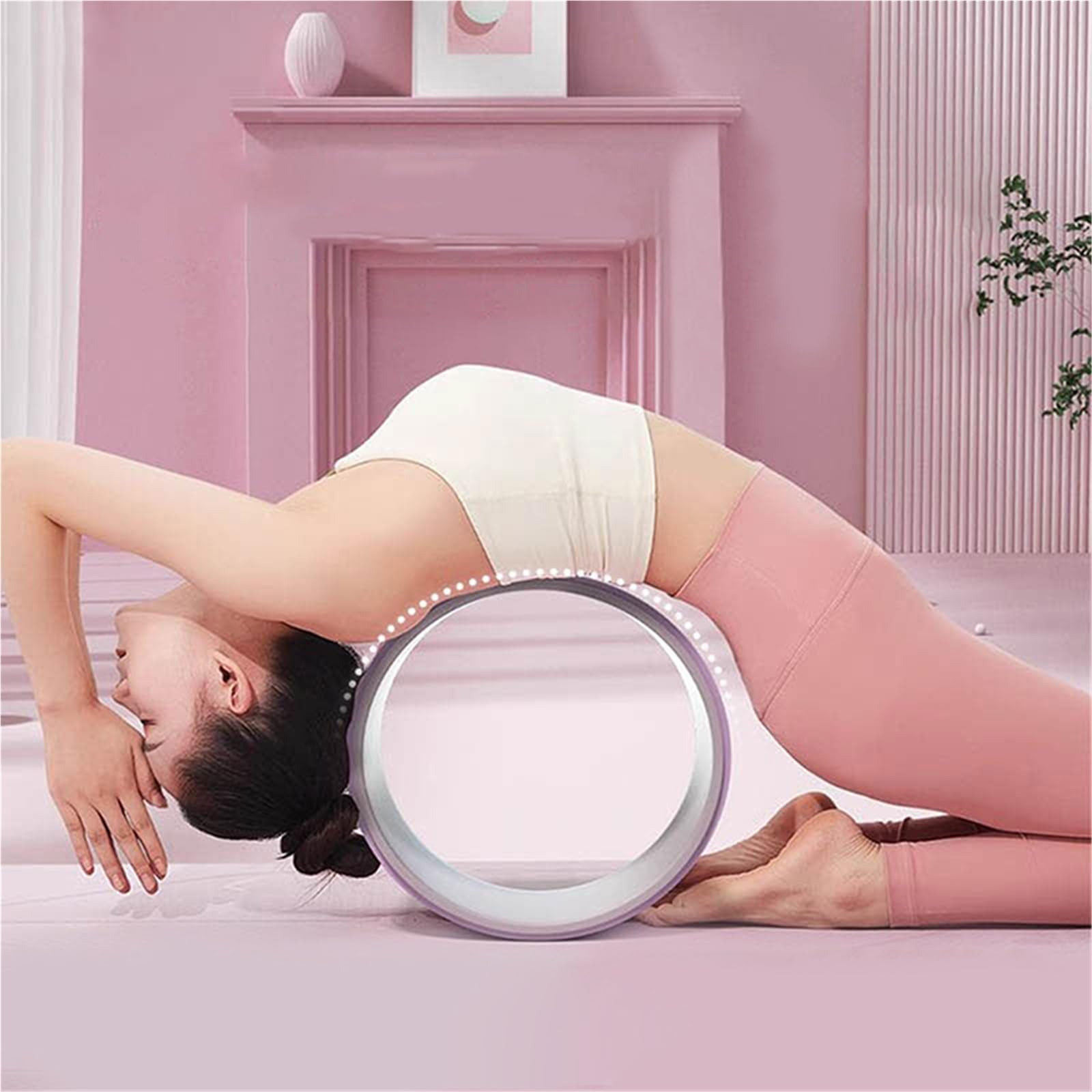 Ruota for yoga, accessori for pilates, attrezzi da palestra, attrezzatura for esercizi, cerchio fitness, massaggio muscolare, rullo for allenamento della schiena per alleviare il mal di schiena