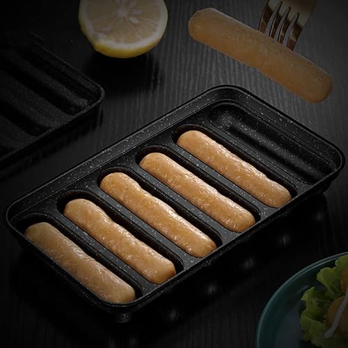 Miniatura 4 de Molde de salchicha para salchichas de desayuno para perros calientes de acero inoxidable, molde antiadherente para hornear para salchicha de huevo y