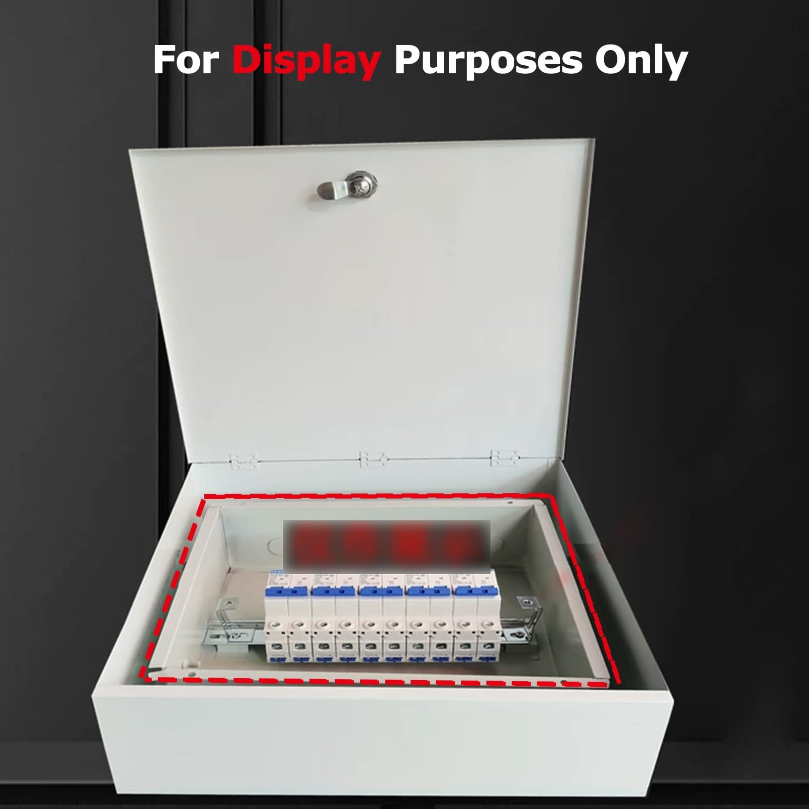 Cubierta de montaje en pared con cerradura de servicio pesado, puerta de acceso oculta para caja de medidor eléctrico, panel de ocultación de metal pintable con llave, protector de tubería de cable mo