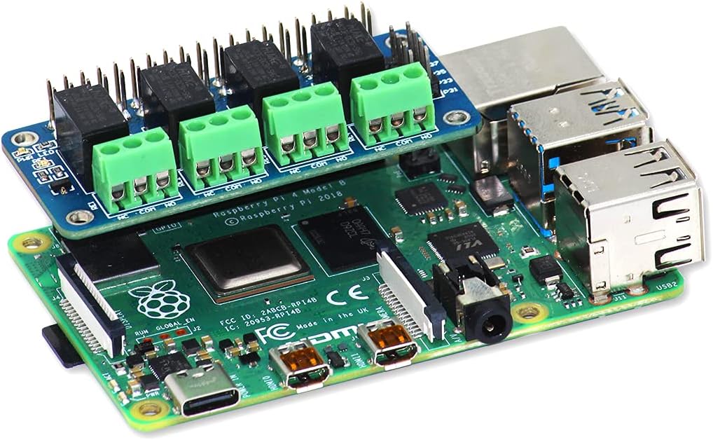 sb components Relais 4 Zero 3V 4 Kanal Relais Shield für Raspberry Pi ...