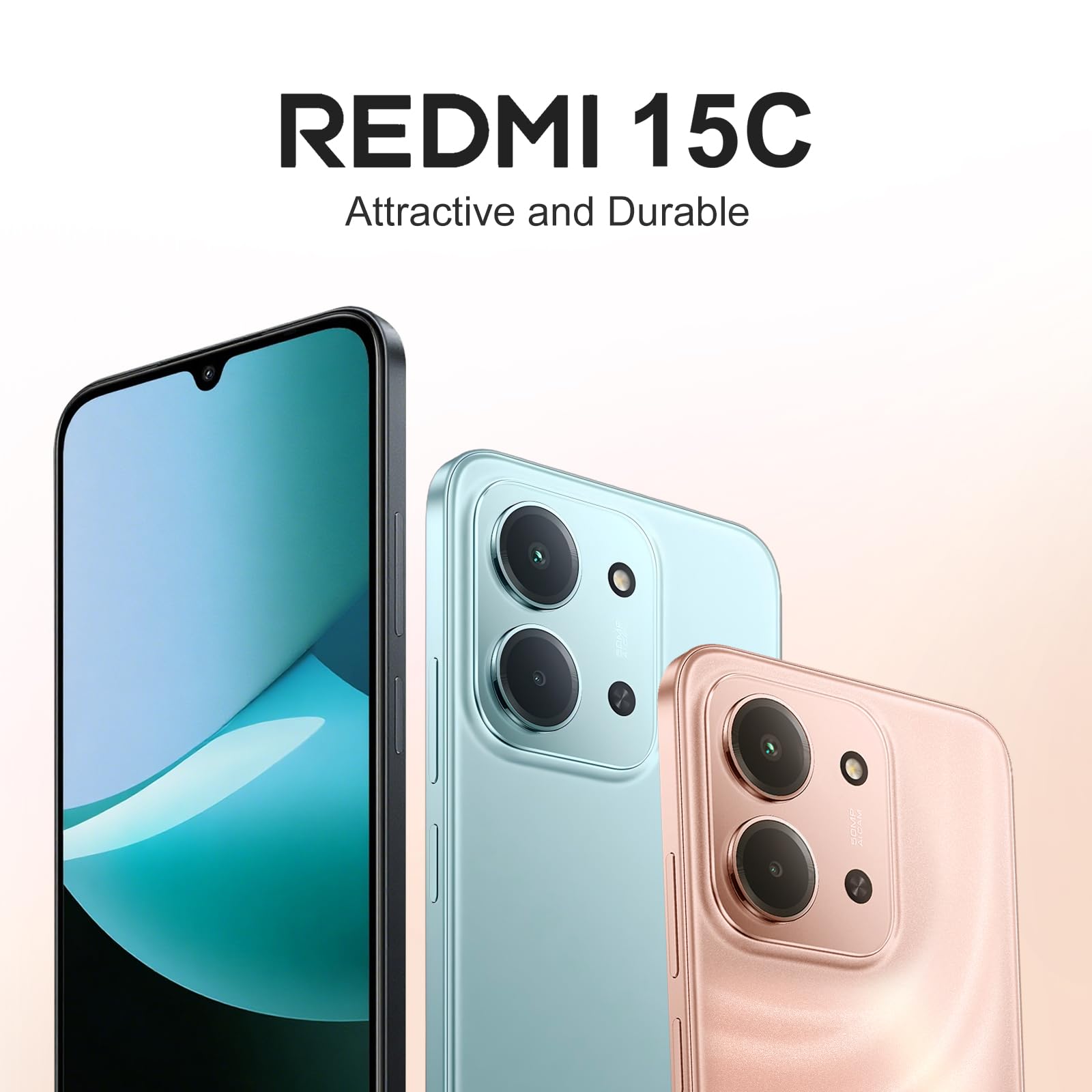XIAOMI Redmi 15C 4+128GB Smartphone, Display 6.9" HD+ 120Hz, Batteria 6000mAh, Fotocamera 50MP, Processore Octa-Core, Supporta la ricarica rapida da 33 W, Senza Caricatore-Arancione crepuscolo