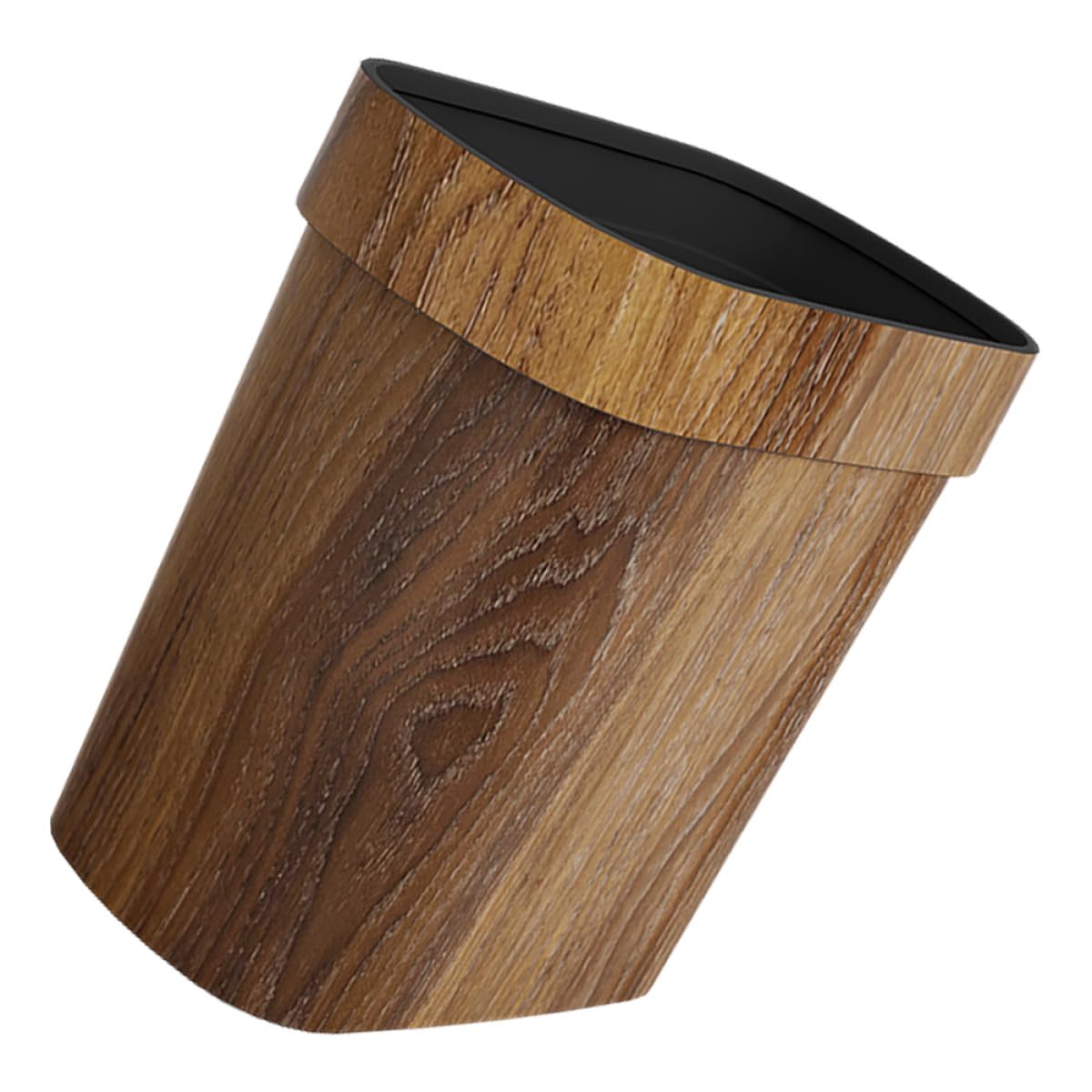 KALLORY Cubo Desperdicios Cocina de Imitación de Madera, Papelera Delgada de Pp para Baño, Oficina y Hogar, Uso Multi-escena y Gran Capacidad Color Aleatorio