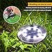 Biling Solar Lights Outdoor, Solar Disk Lights 8 LED Bulbs Waterproof Solar Garden Lights Outdoor for Patio Pathway Ground Lawn Yard Driveway Walkway - White (4 Pack)