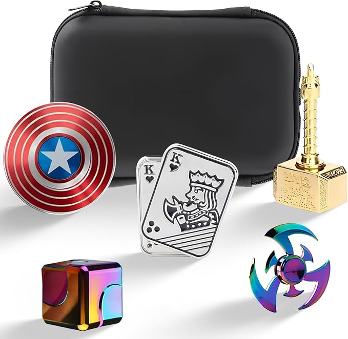 5 in 1-Metal EDC Fidgets Spinner Desk Toys,Cool Fidget Spinner Hammer, Fidget Cu