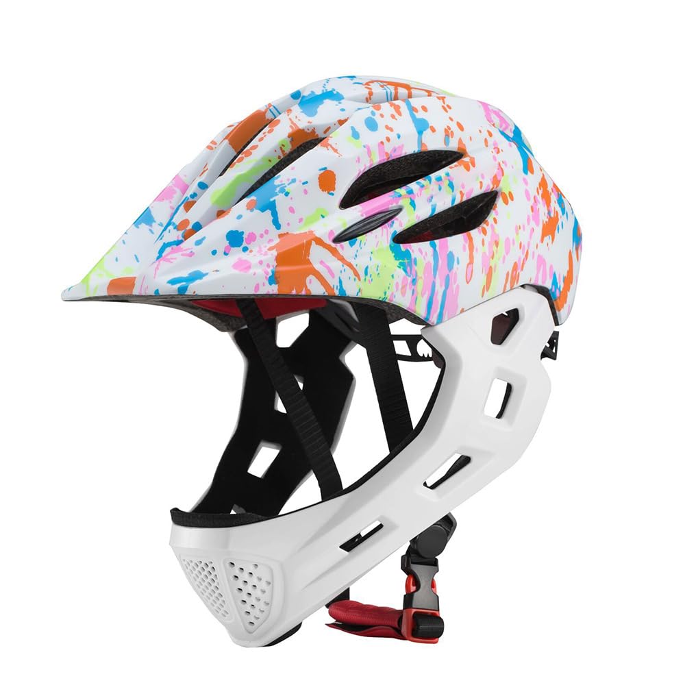 Adjustable Breathable Kids Bike Helmets Toddler Lightweight Full Face Helmets with LED Light
