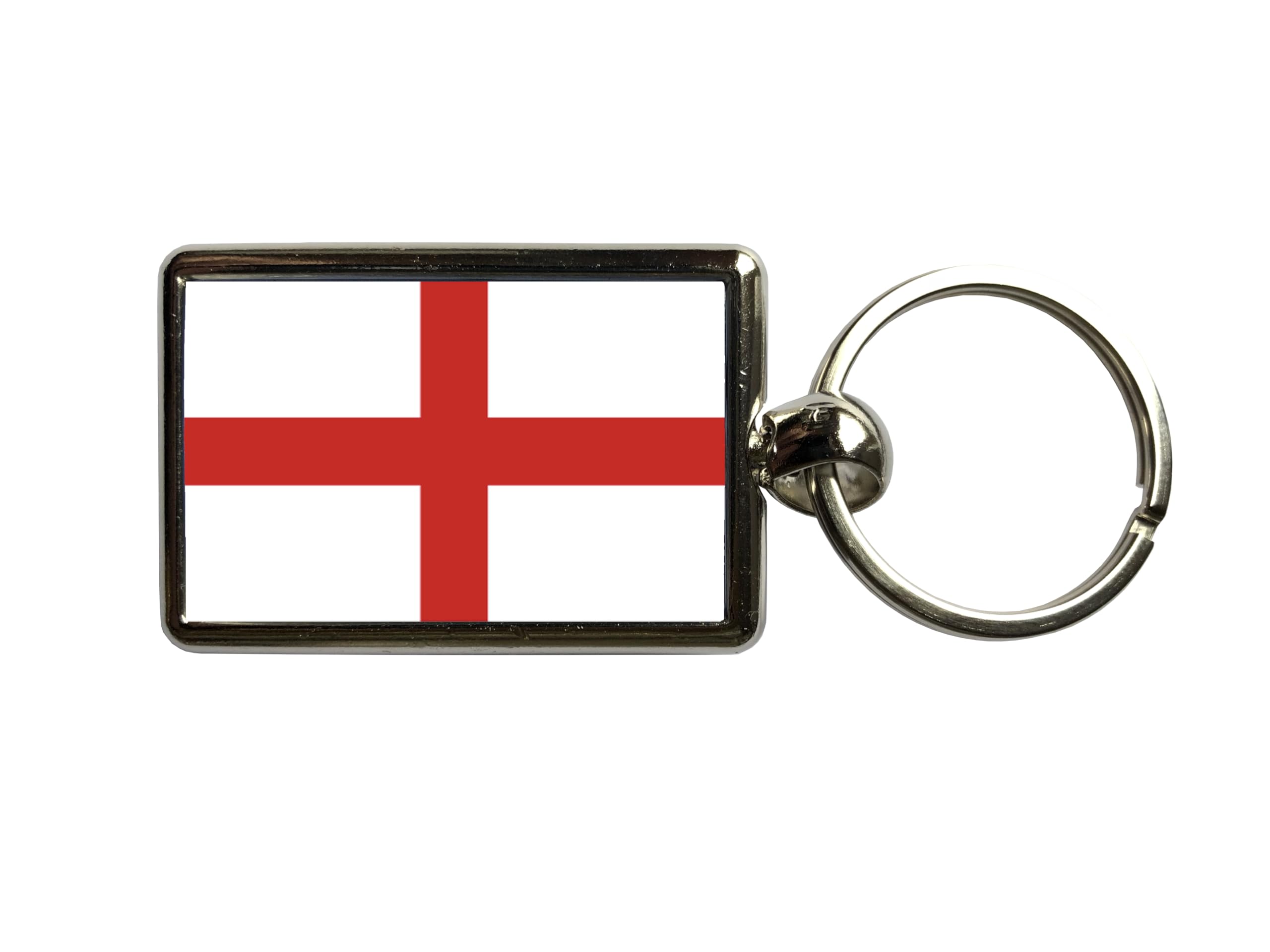 Super Universe Unisex Silver Flags Of The World England Flag Metal Keyring 3 X 4.5 Cm