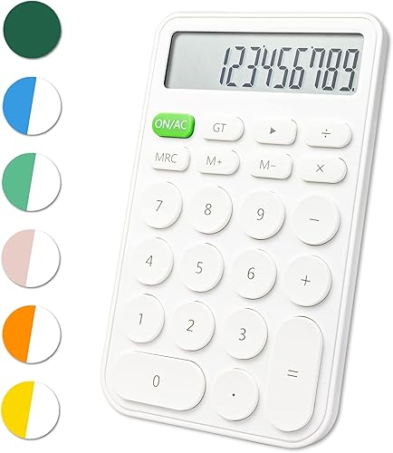 Calculadora estándar de 12 dígitos, pantalla grande de escritorio y botones, calculadora con pantalla LCD grande para oficina, escuela, hogar y
