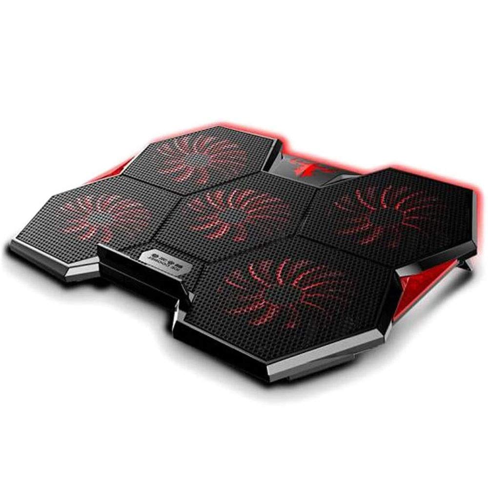 unband Wuhuizhenjingxiaobu Laptop Stand Heatsink, Notebook Cooling Pad, Computer Accessories, 5 Fan, Silent Heat Sink, Black 15.6 Inches,Mute