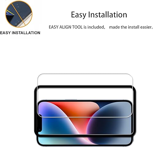 Miniatura 9 de HKKAIS - Protector de pantalla de vidrio templado compatible con iPhone 11 protector de lente de cámara de vidrio templado con marco de fácil
