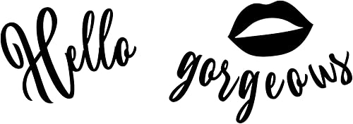 Miniatura 5 de Hello Gorgeous - Adhesivo con cita de espejo, letrero de autoestima positiva para calcomanía motivacional, hermosa calcomanía de espejo para baño,