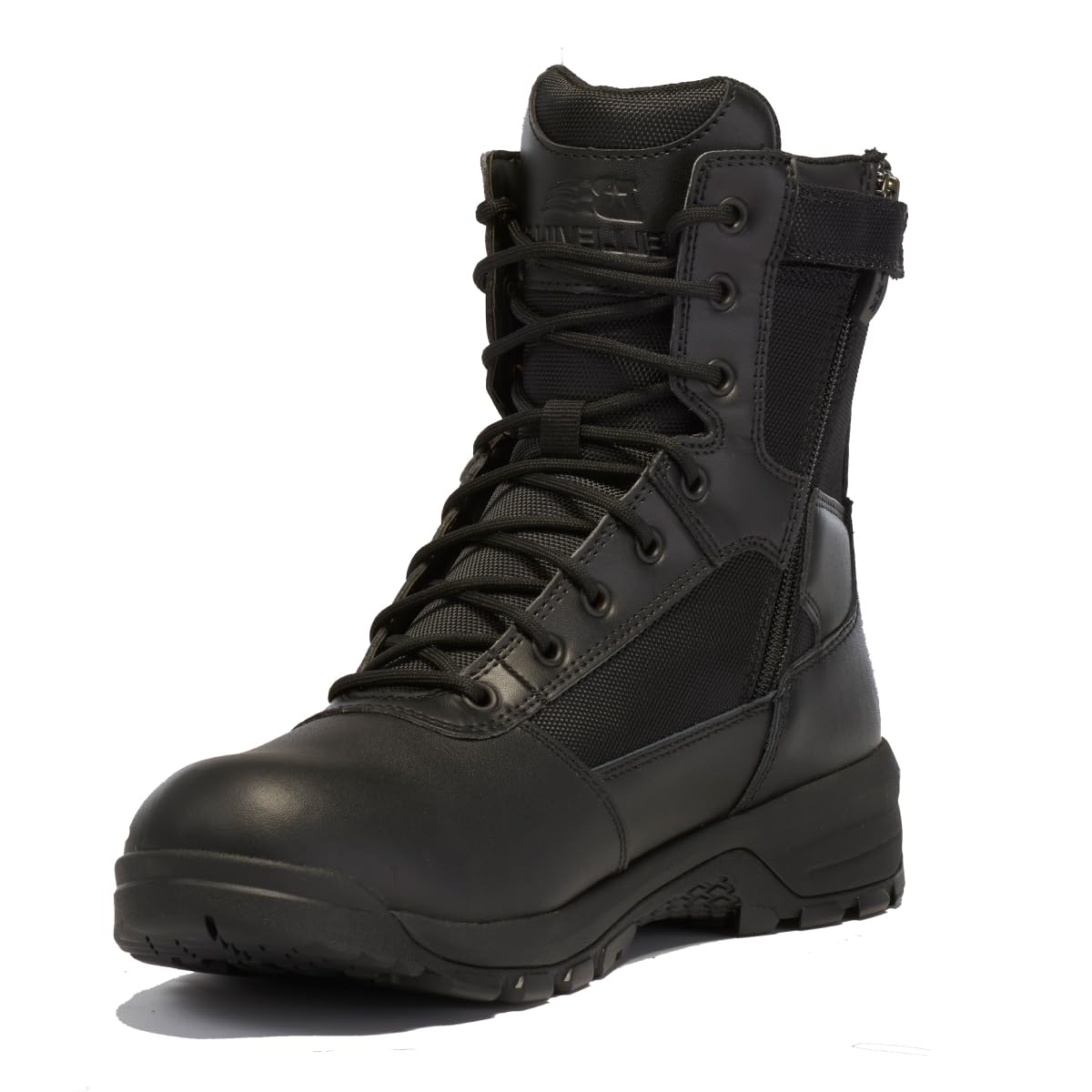 Belleville Spear Point BV918ZWPCT Tactical Boots - Black Military Boots - Side-Zip Waterproof Composite Toe - Full-Grain Polishable Leather - Slip &