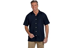 Harriton Men's Barbados Textured Camp Shirt