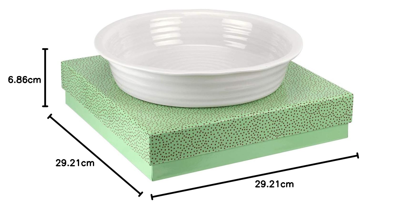 Sophie Conran for Portmeirion Plat à tarte rond, porcelaine, blanc, 27,3 x 27,3 x 5,3 cm