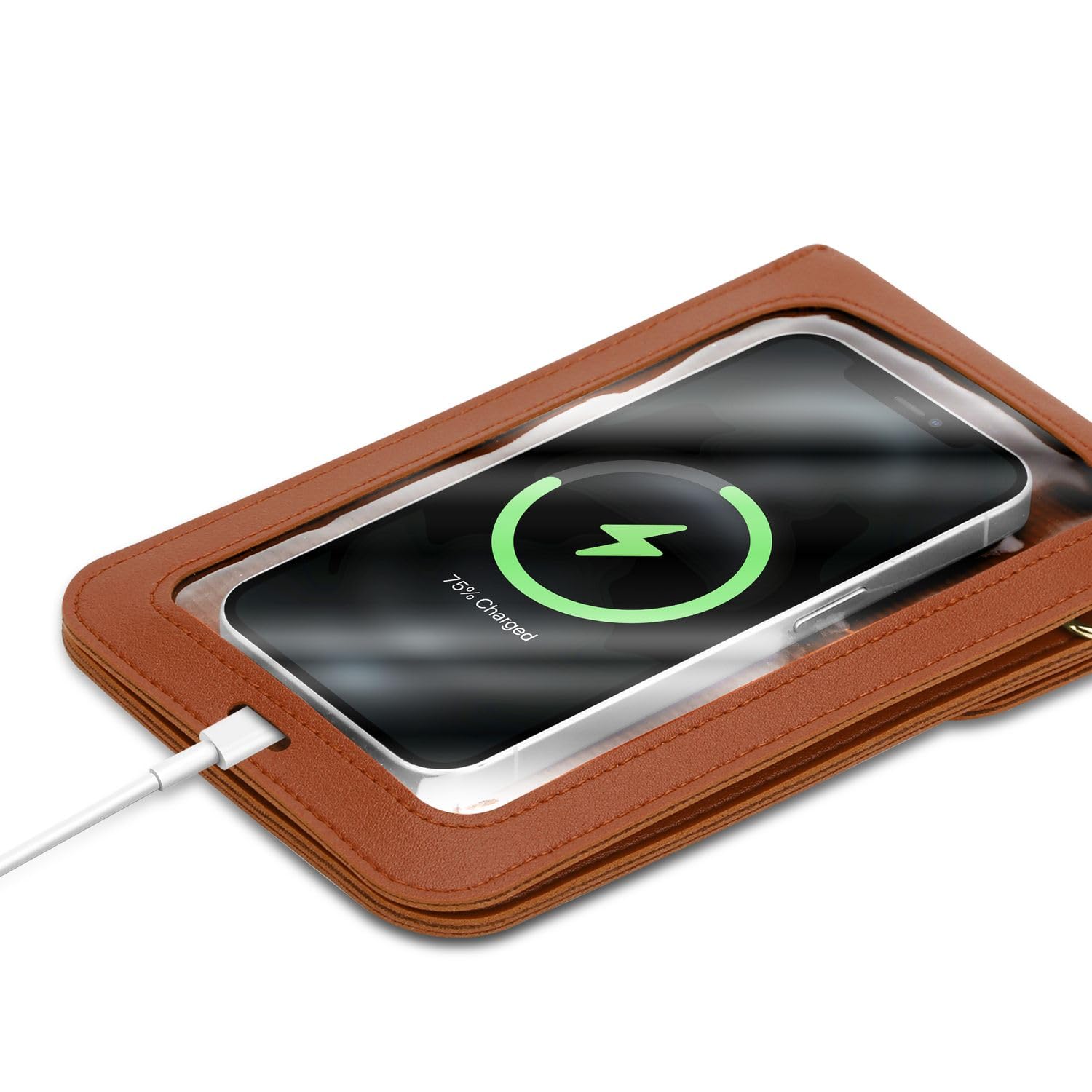 Cadorabo Custodia a tracolla compatibile con Huawei Ascend Y300 piccola borsa con scomparto per cellulare e finestra di visualizzazione, borsa a tracolla Mini per Ascend Y300, 2 scomparti, pelle PU