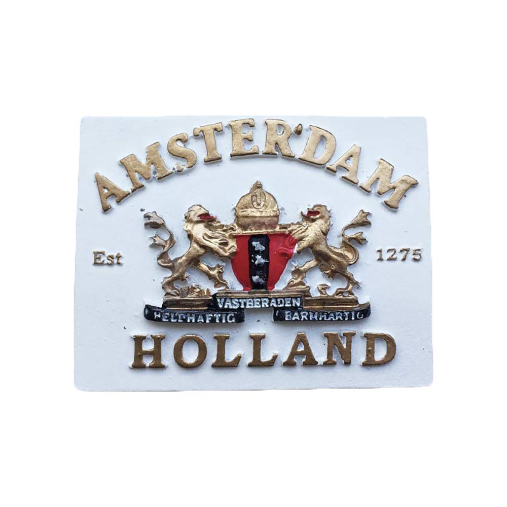 Wedarego Amsterdam Netherlands 3D Holland Refrigerator Fridge Magnet Tourist Travel Souvenirs Handmade Resin Craft Magnetic Stickers Home Kitchen Decoration Collection Gift
