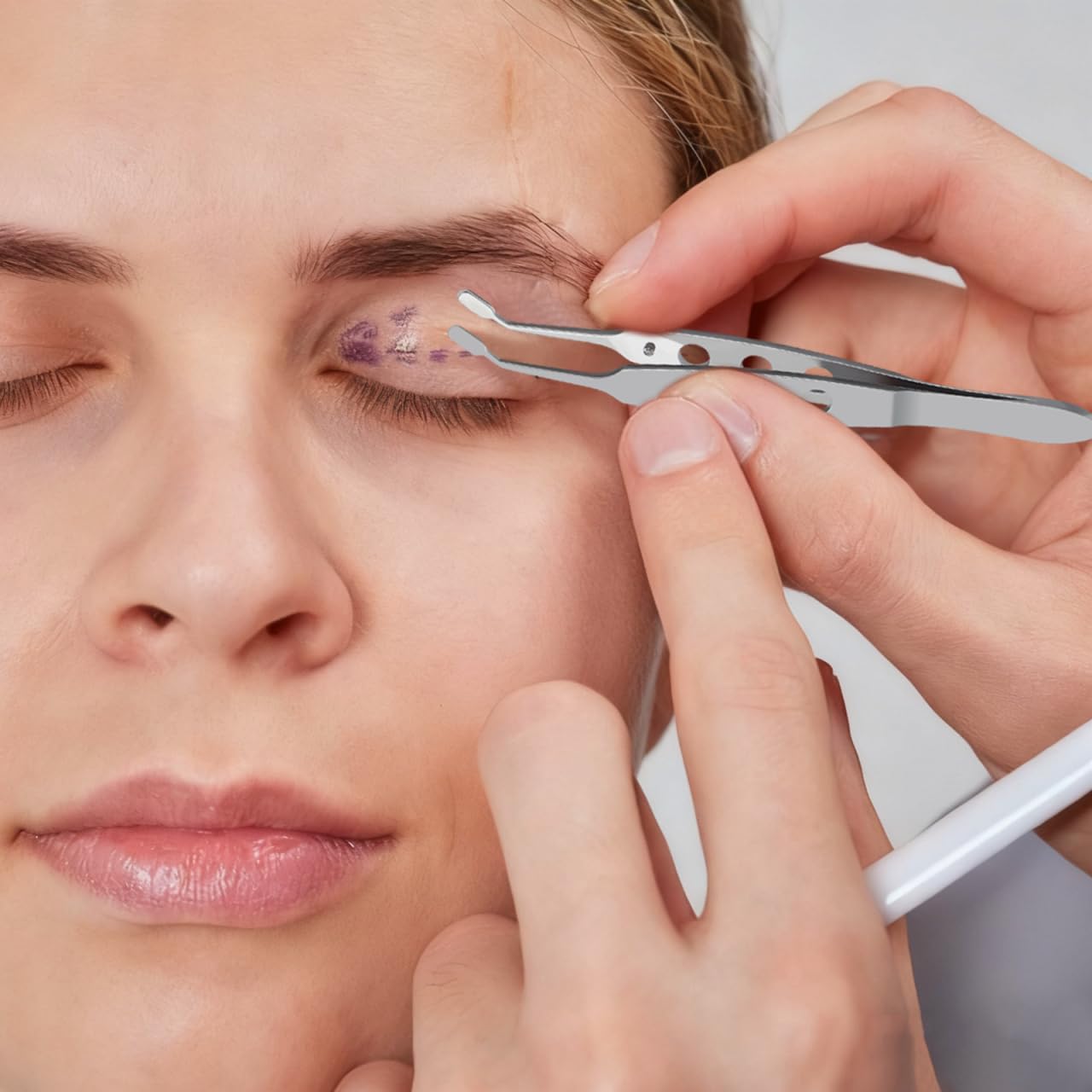 OSALADI Pinzas De Masaje De Párpado De Acero Inoxidable Profesional Herramientas Para Ojos Secos