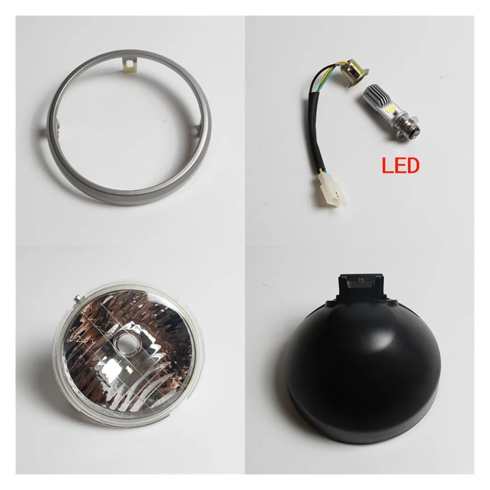 Ensemble Phares Moto Accessoires De Moto Pour Aujourd'hui Ensemble Phares Scooter Pour AF61(Halogen)