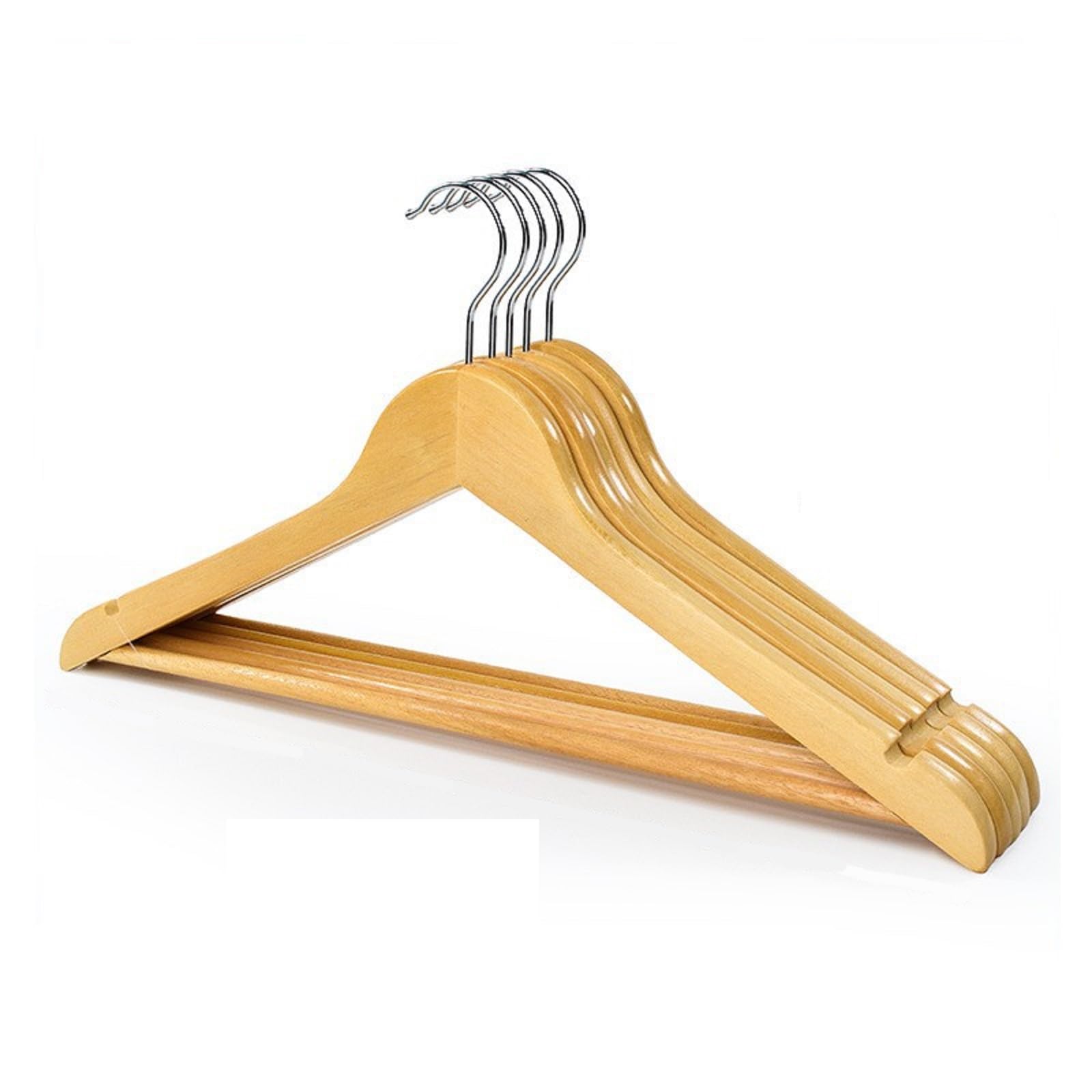 20pcs Perchas de Madera, Perchas de Madera Premium con Agarre Antideslizante, Perchas de Ropa de Arce, Perchas organizadoras de Almacenamiento de Ahorro de Espacio