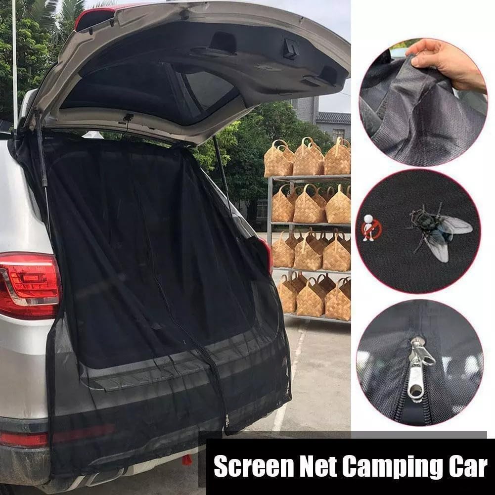 Magnetisches Fliegengitter für Schiebetür, Wohnmobil, Auto-Markise, Netz-Moskitonetz, Sonnenschutz, Moskitonetze für Seitentüren und Hintertüren (S 160 x 150 cm) Auto & Motorrad