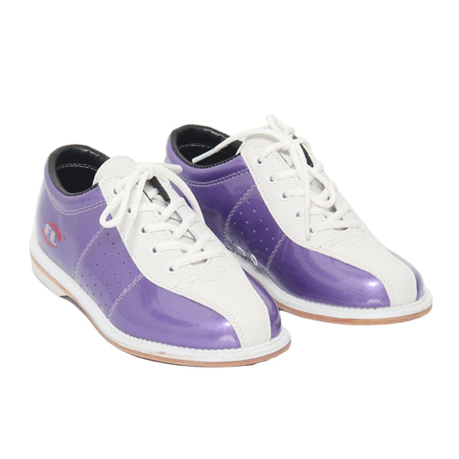 JiuQing Zapatos De Bolos Hombres Mujeres para Principiantes con Cordones Suela Deslizante Ligeros